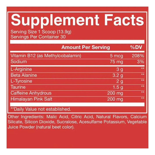 CBUM Raw Essential Pre-Workout 30 Servicios Sabor Uva Grape