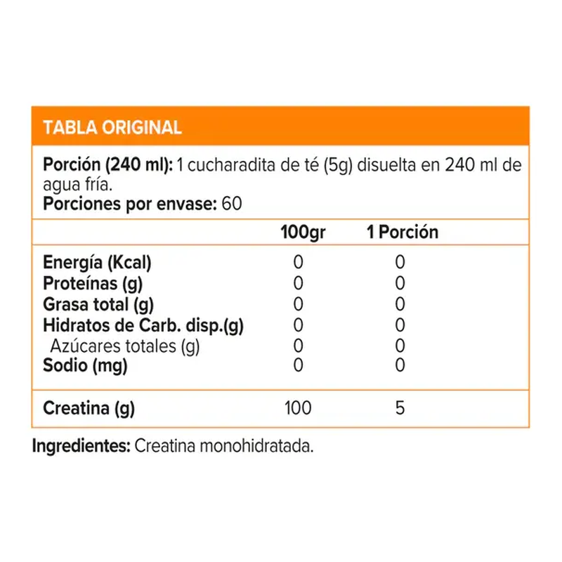 Creatine Powder Optimum Nutrition 300g Sin Sabor