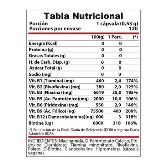 Complejo B Vitta B-Complex 120 Cápsulas - Winkler Nutrition