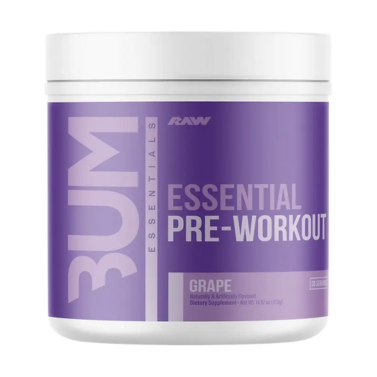 CBUM Raw Essential Pre-Workout 30 Servicios Sabor Uva Grape